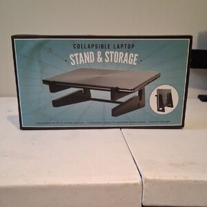 Collapsible Laptop Stand & Storage - Black